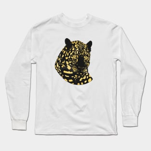 Black and Gold Leopard Long Sleeve T-Shirt